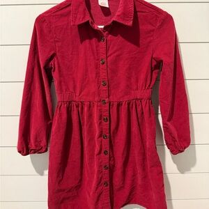 Wonder Nation Burgundy‎ Long Sleeve Dress Girls M